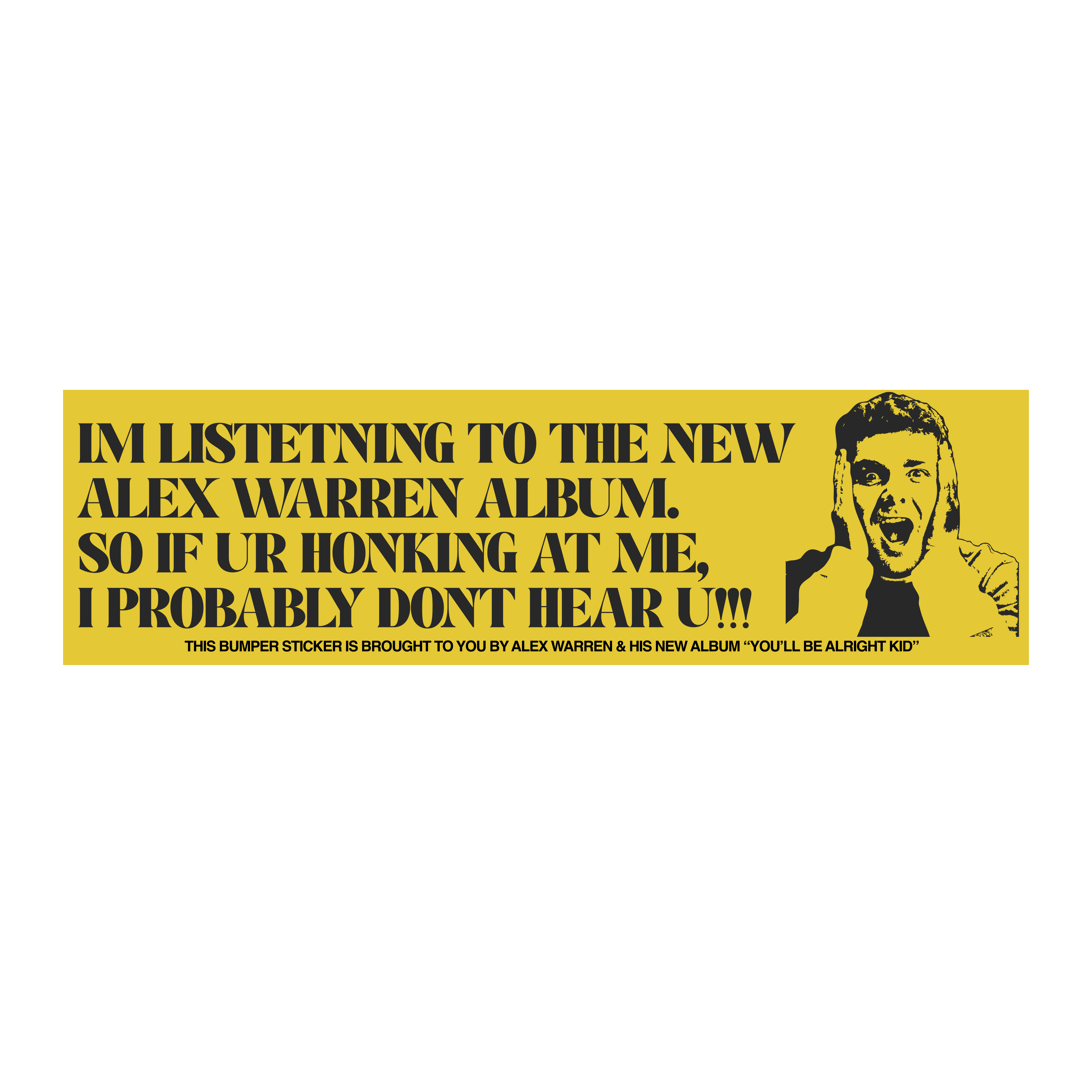 Alex Warren Bumper Sticker 3 Pack